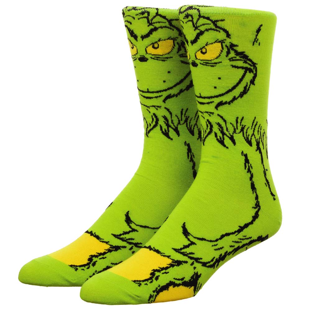 Bioworld Dr. Seuss The Grinch 360-Degree Animigos Character Crew Socks