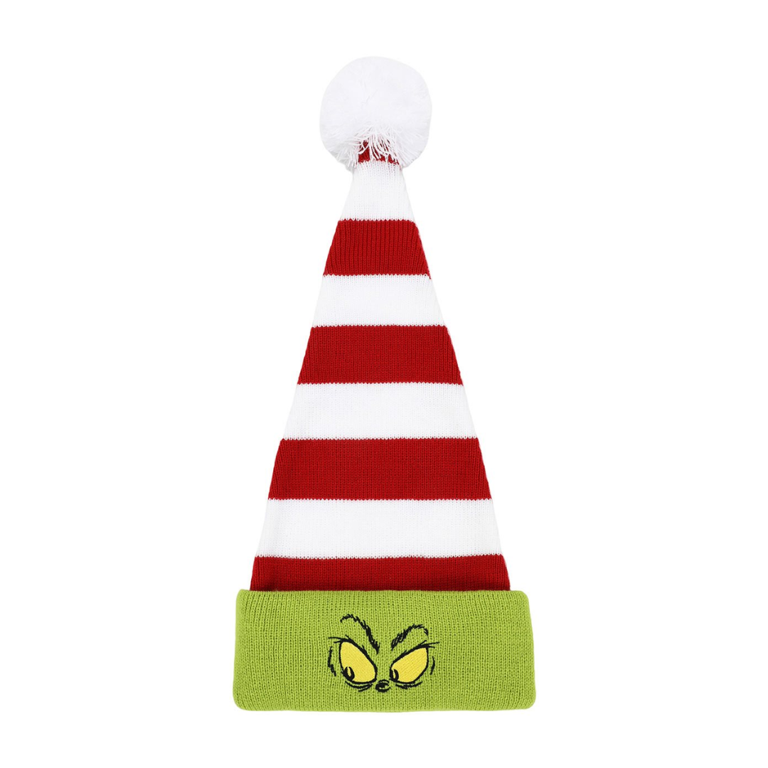 Bioworld Dr. Seuss The Grinch Striped Santa Hat