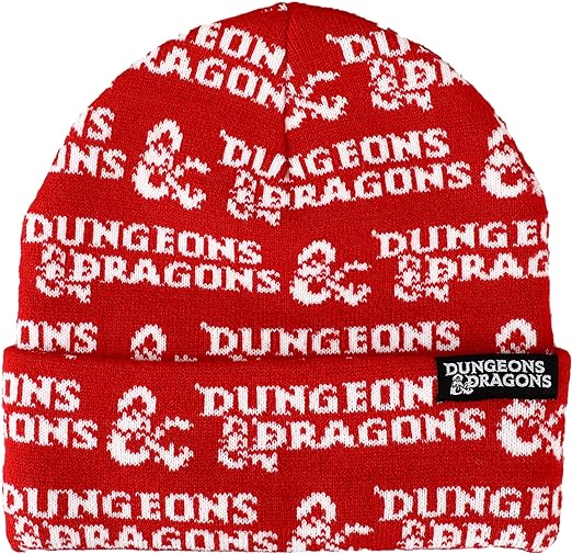 Bioworld Dungeons & Dragons Logo Red Cuff Beanie Winter Hat