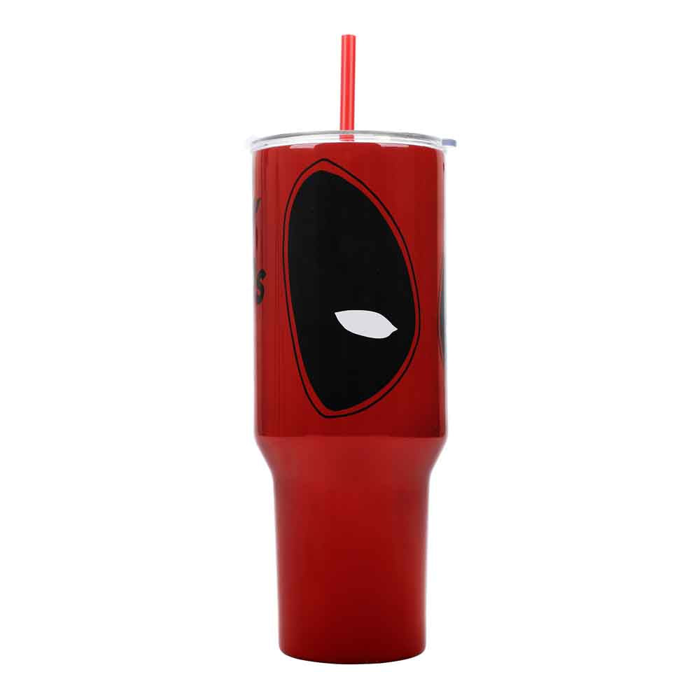 Bioworld Marvel Deadpool Big Face 40 oz. Stainless Steel Tumbler