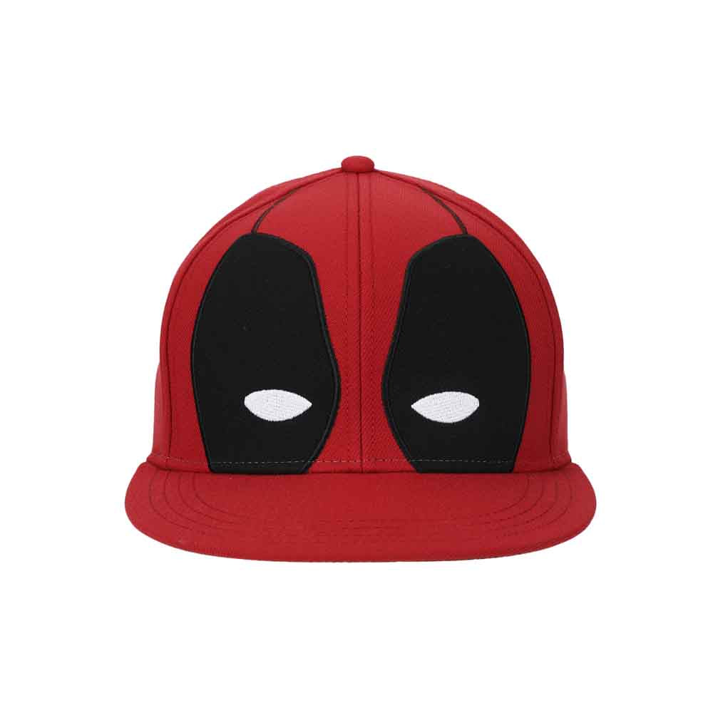 Bioworld Marvel Deadpool Big Face Flat Bill Snapback Hat