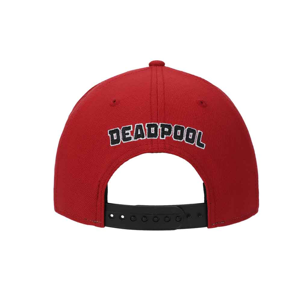 Bioworld Marvel Deadpool Big Face Flat Bill Snapback Hat
