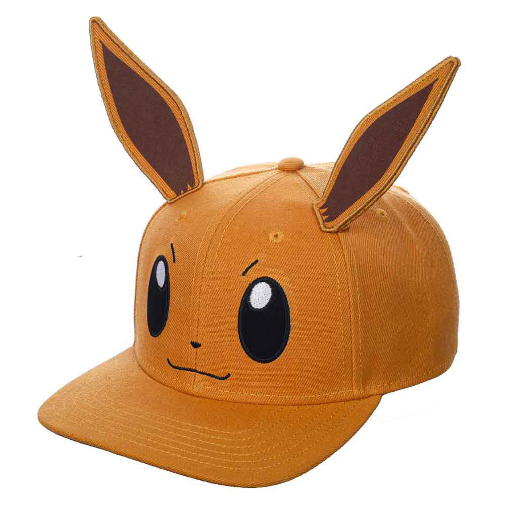 Bioworld Pokémon Eevee Big Face Pre-Curved Bill Snapback Cosplay Hat