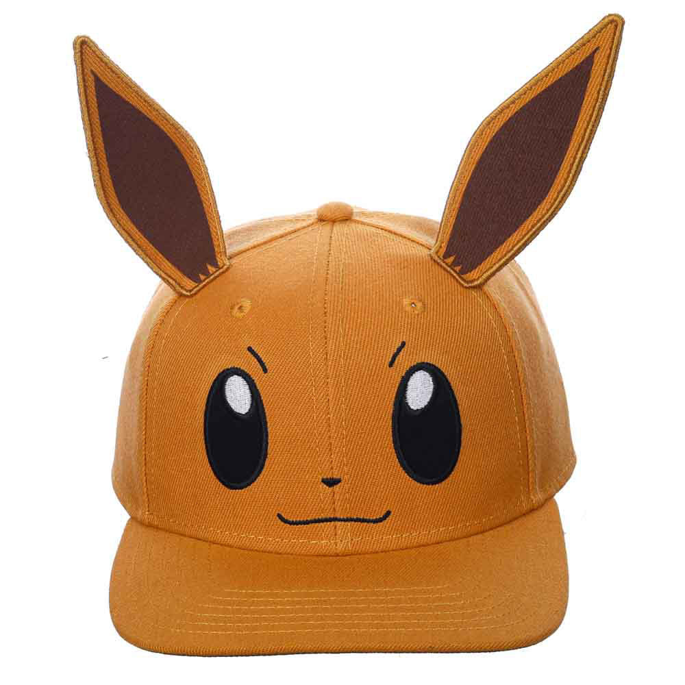 Bioworld Pokémon Eevee Big Face Pre-Curved Bill Snapback Cosplay Hat