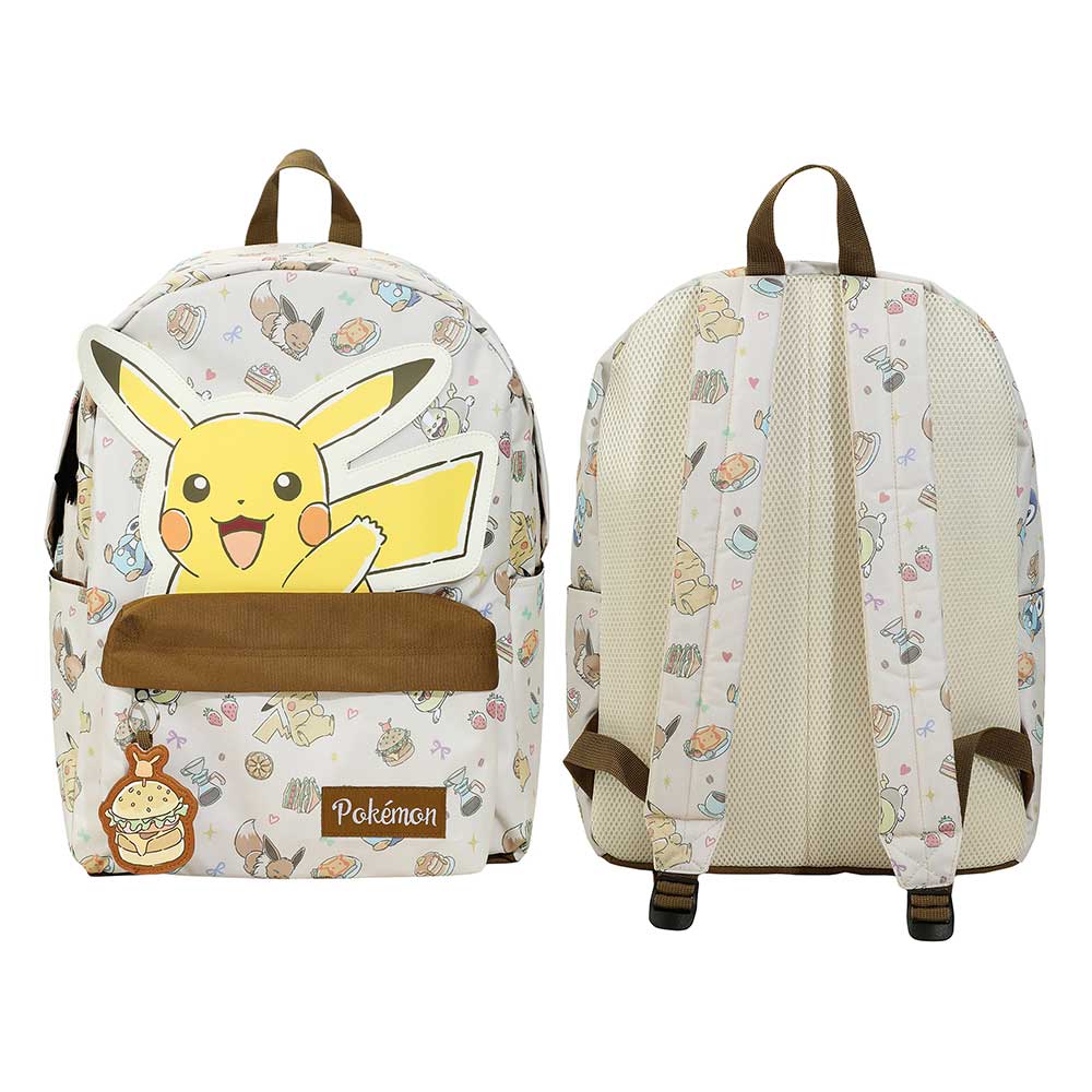 Bioworld Pokémon Pikachu with Eevee, Piplup, and Yamper Characters 17" Backpack