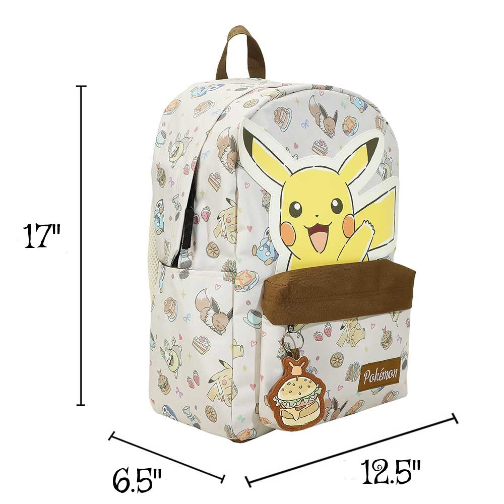 Bioworld Pokémon Pikachu with Eevee, Piplup, and Yamper Characters 17" Backpack