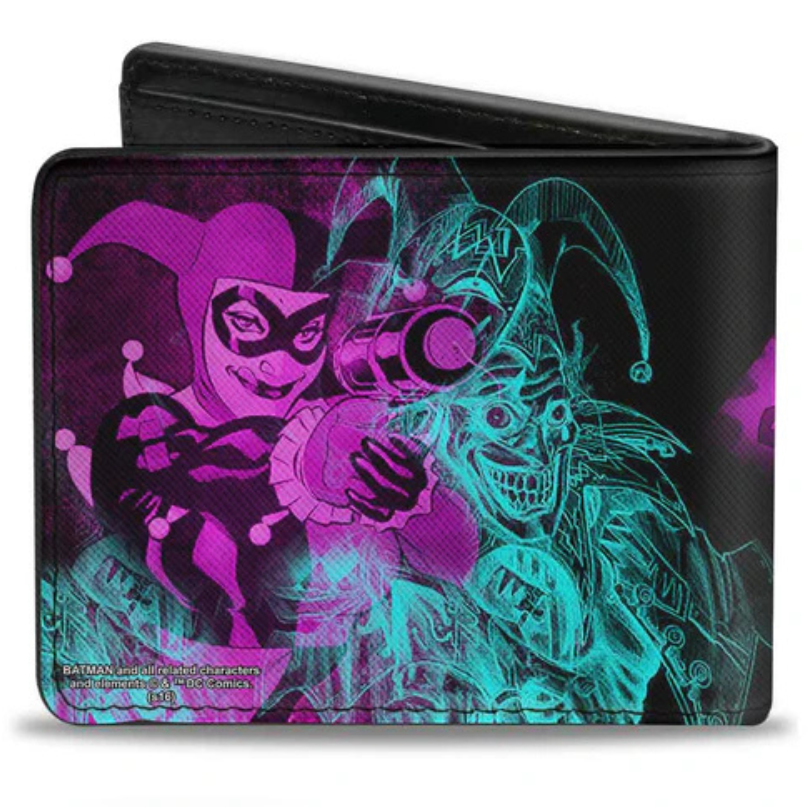 Buckle-Down DC Comics Harley Quinn POW Poses with Joker Sketch Biford Wallet