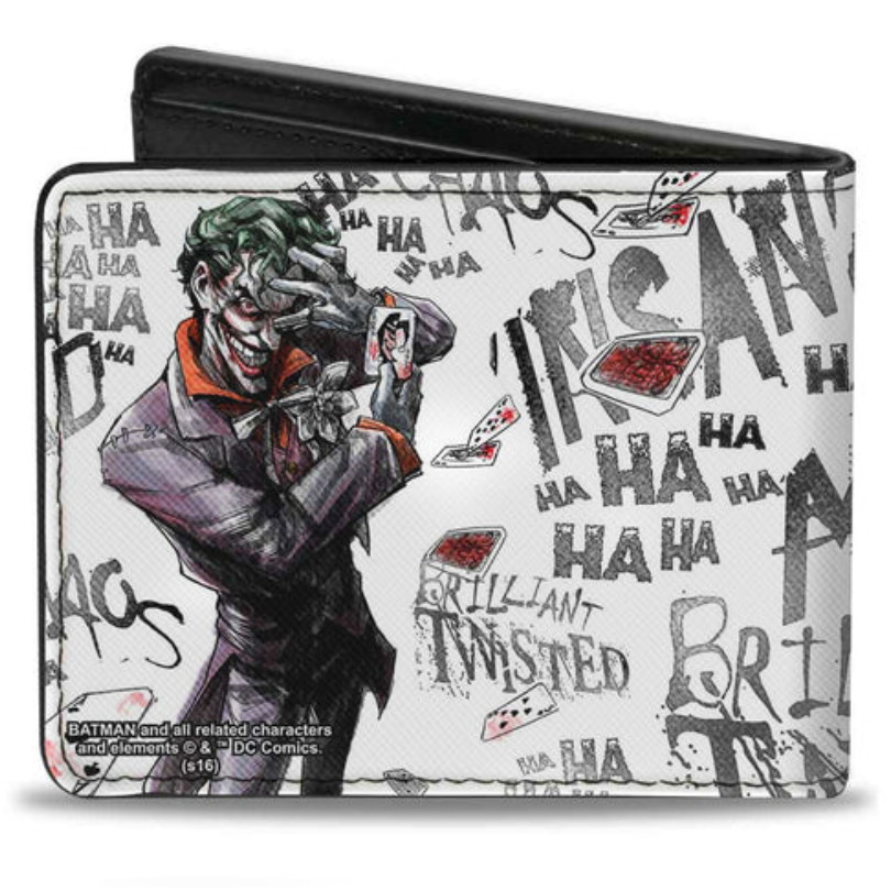 Buckle-Down DC Comics The Joker Twisted Insane Mad Psycho Bifold Wallet
