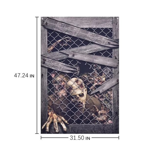 Halloween Zombie Window Cover
