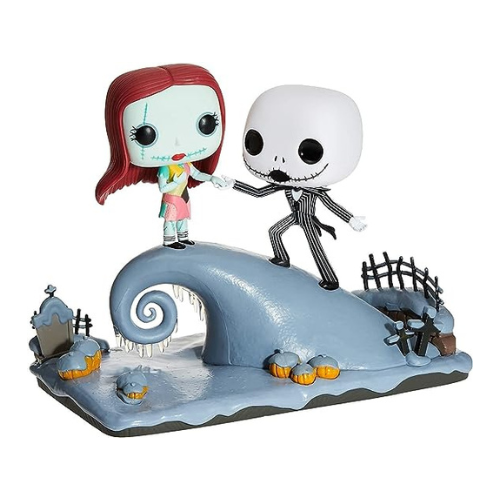 Movie Moment: Nightmare Before Christmas - Jack and Sally On The Hill Collectible Figure, Multicolor