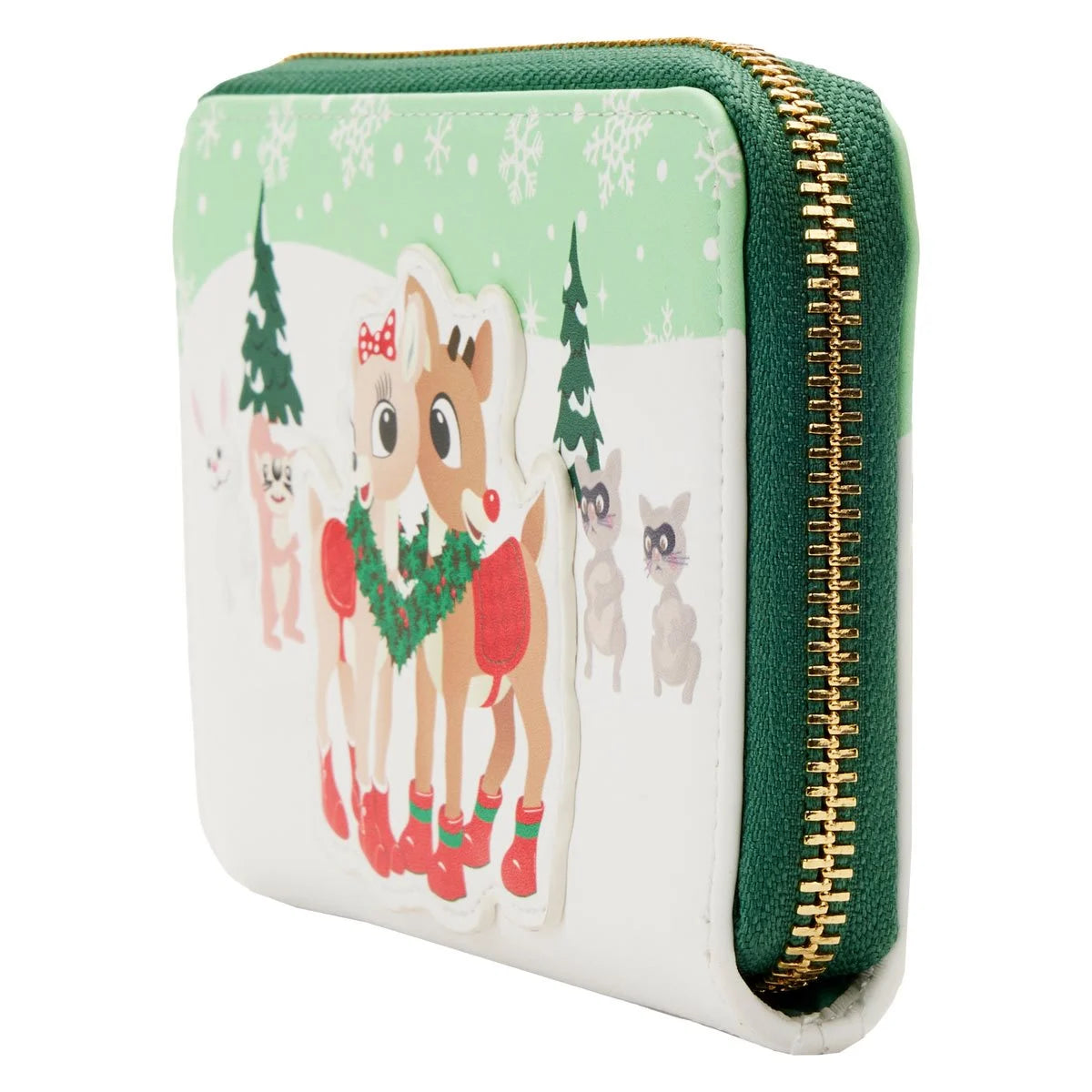 Loungefly Rudolph the Red-Nosed Reindeer Rudolph and Clarice Zip-Around Wallet