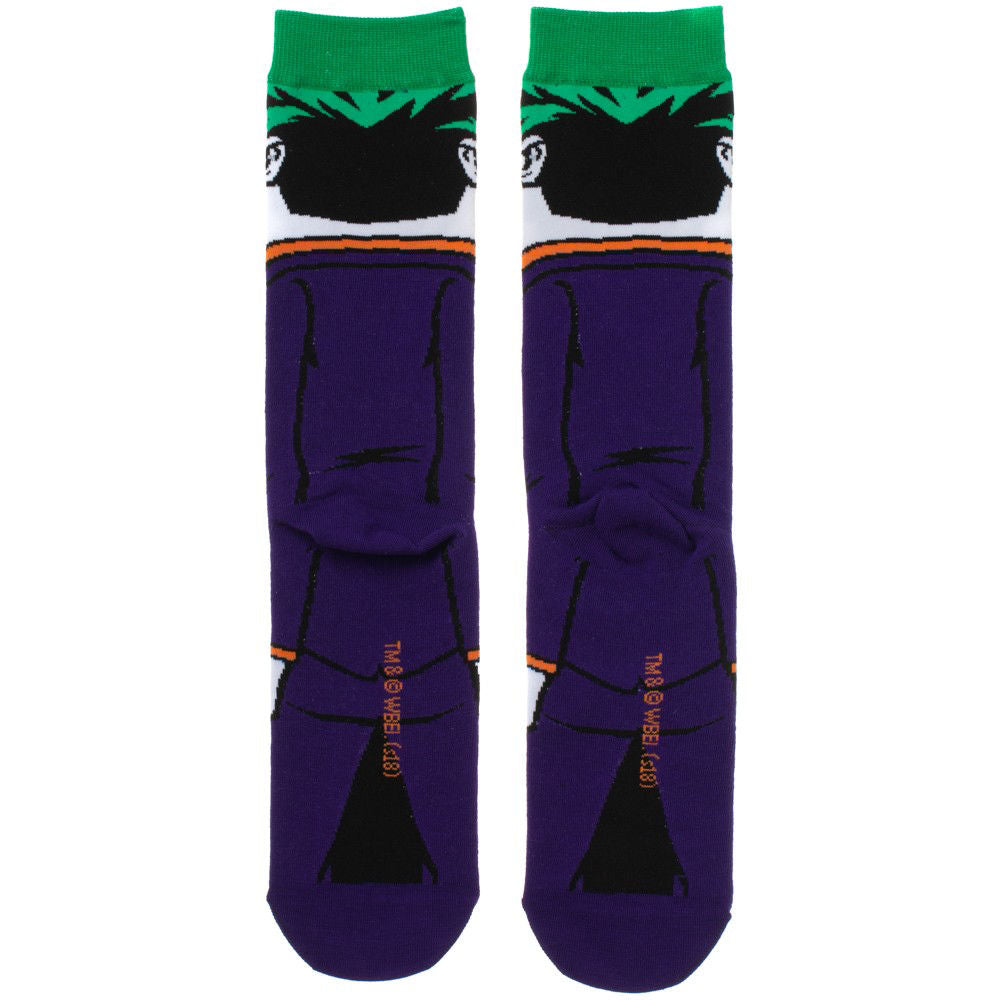 Bioworld DC Comics The Joker Rebirth 360 Graphic Print Crew Animigos Character Socks
