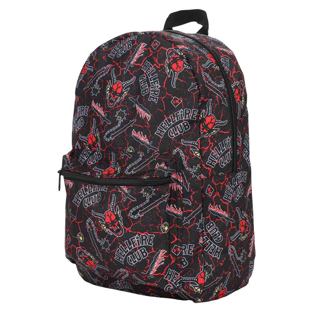 Bioworld Stranger Things Hellfire Club All Over Print Black Backpack
