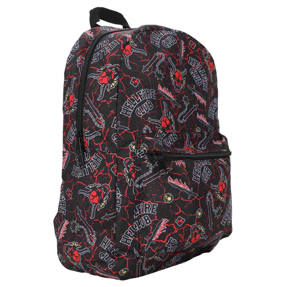 Bioworld Stranger Things Hellfire Club All Over Print Black Backpack
