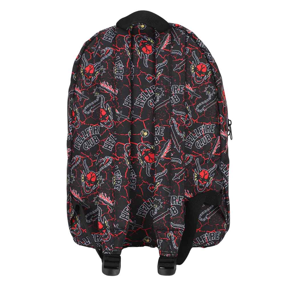 Bioworld Stranger Things Hellfire Club All Over Print Black Backpack