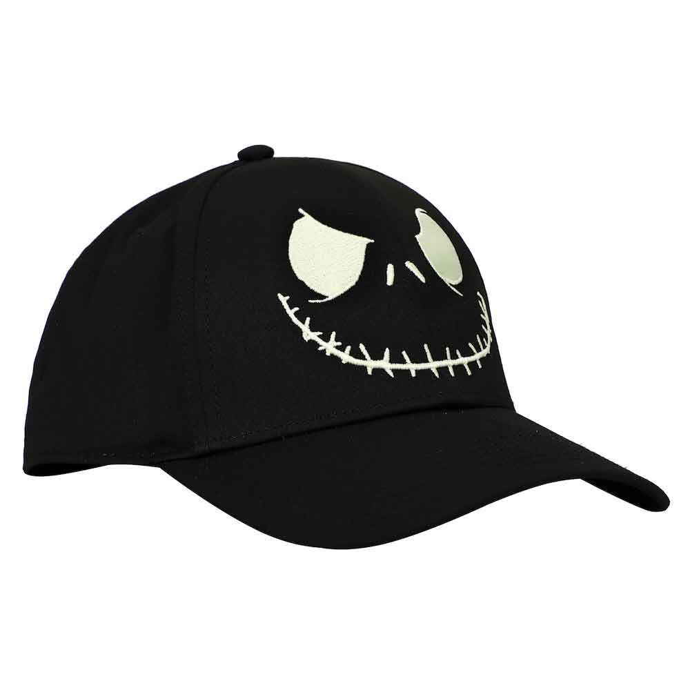 Bioworld The Nightmare Before Christmas Jack Skellington Glow in the Dark Face Black Snapback Hat