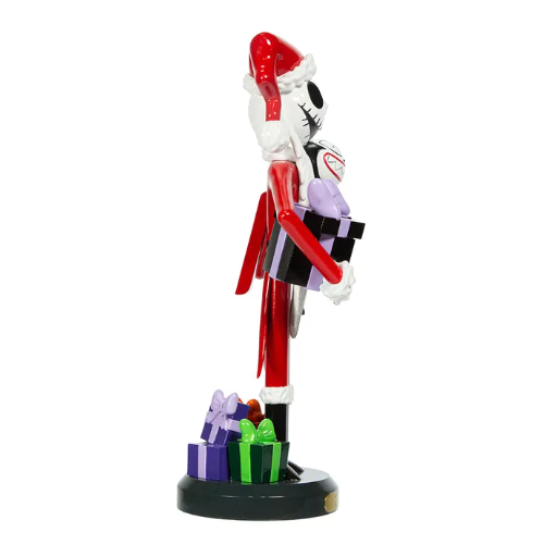 Ten Inch Disney's The Nightmare Before Christmas Jack Skellington with Vampire Nutcracker by Kurt S. Adler. Right side of Jack Skellington Nutcracker in Red Santa Suit.