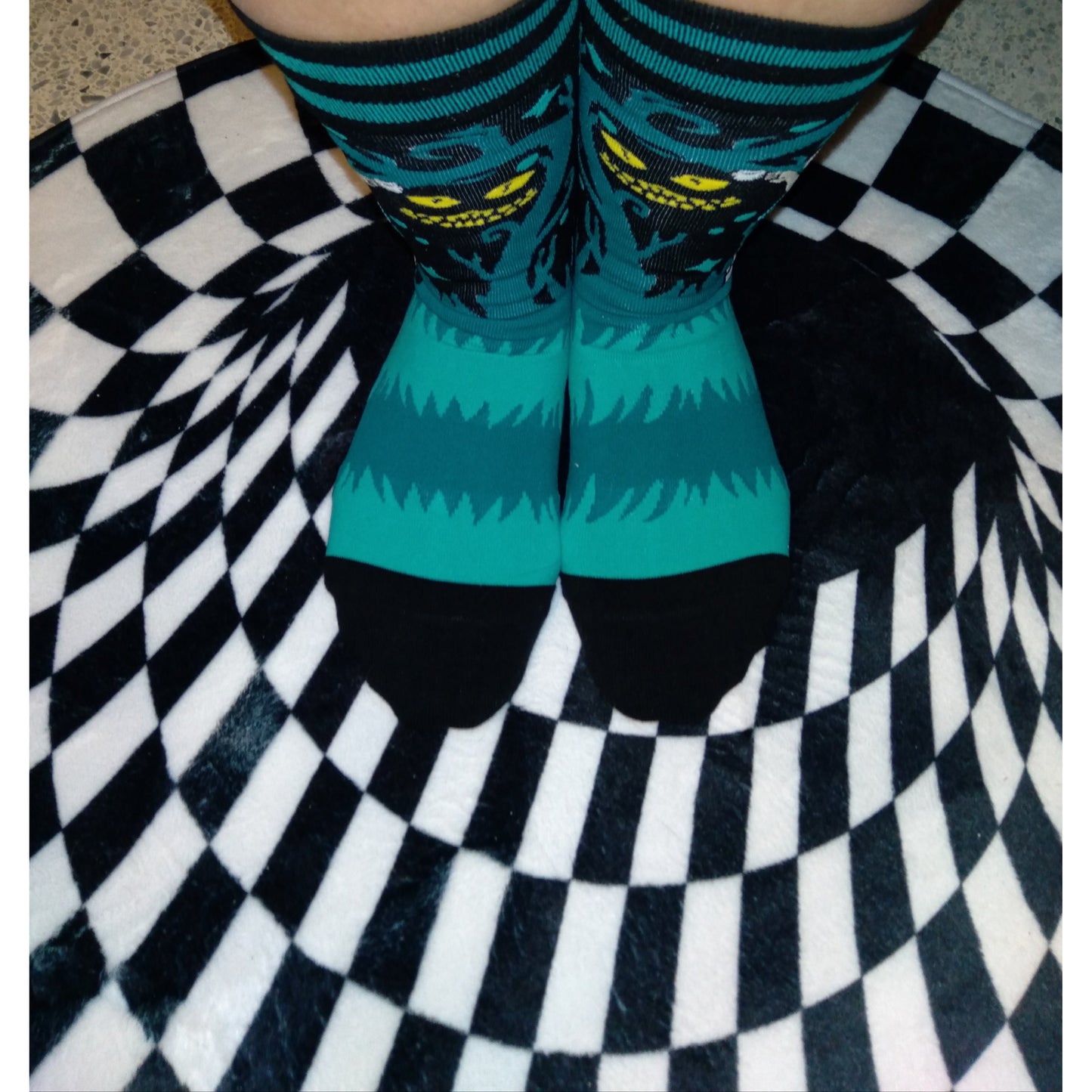 Foot Clothes Alice's Adventures in Wonderland Inspired Gothic Beauty Socks