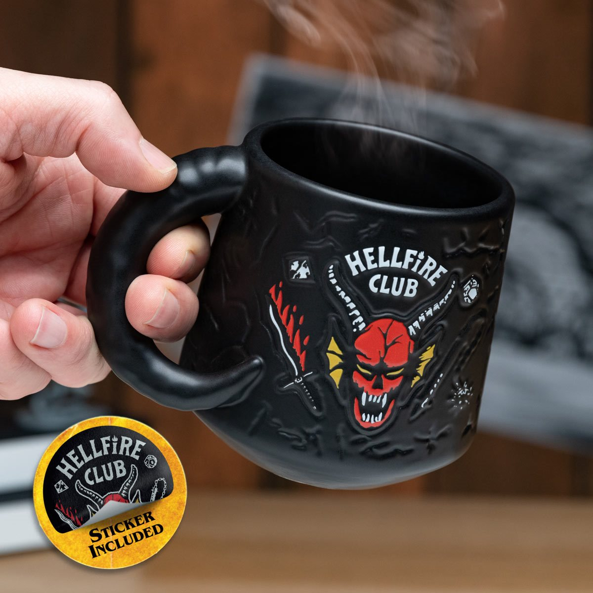 Stranger Things Hellfire Club Demon Embossed 13 oz. Mug