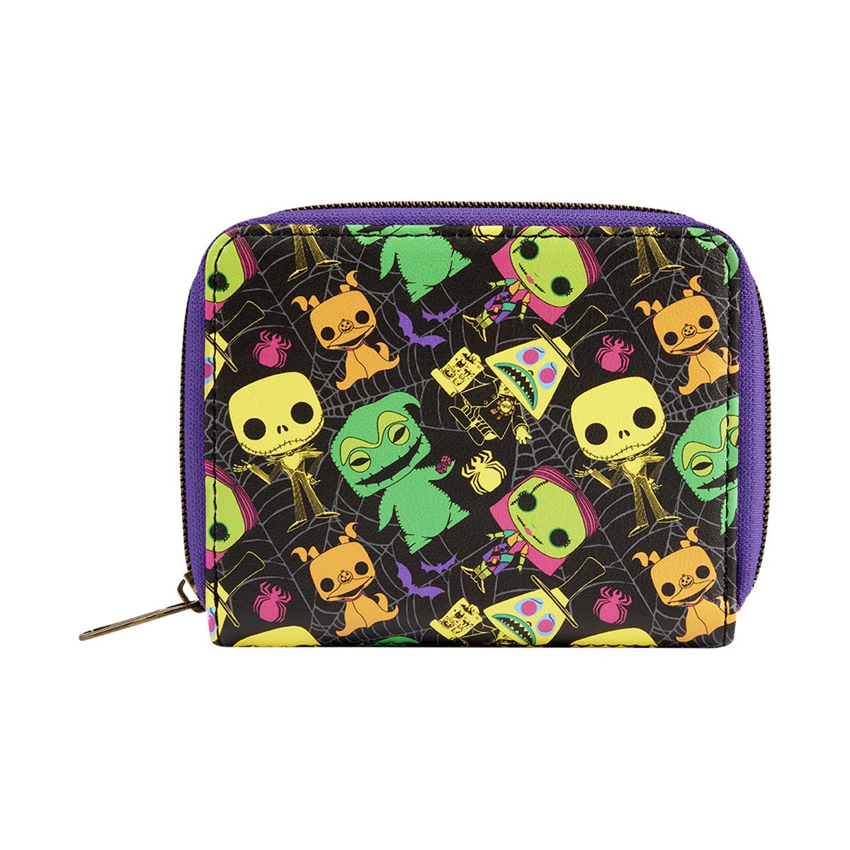Funko Disney The Nightmare Before Christmas Black Light Print Zip-Around Loot Wallet