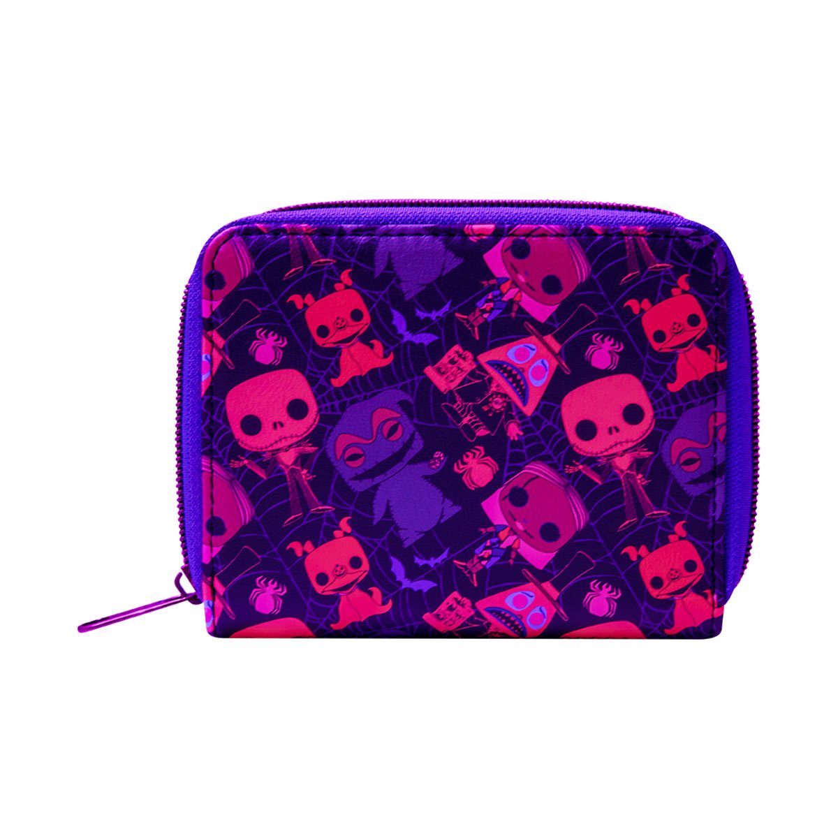Funko Disney The Nightmare Before Christmas Black Light Print Zip-Around Loot Wallet