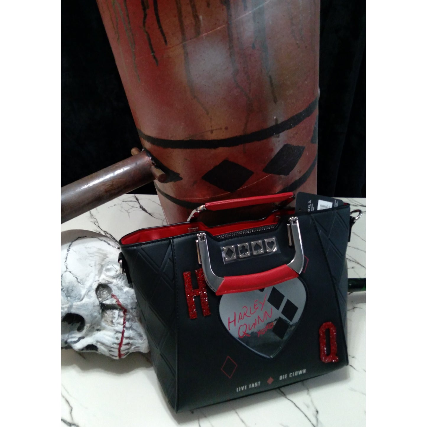 Bioworld DC Comics Suicide Squad Harley Quinn Metallic Heart Handbag