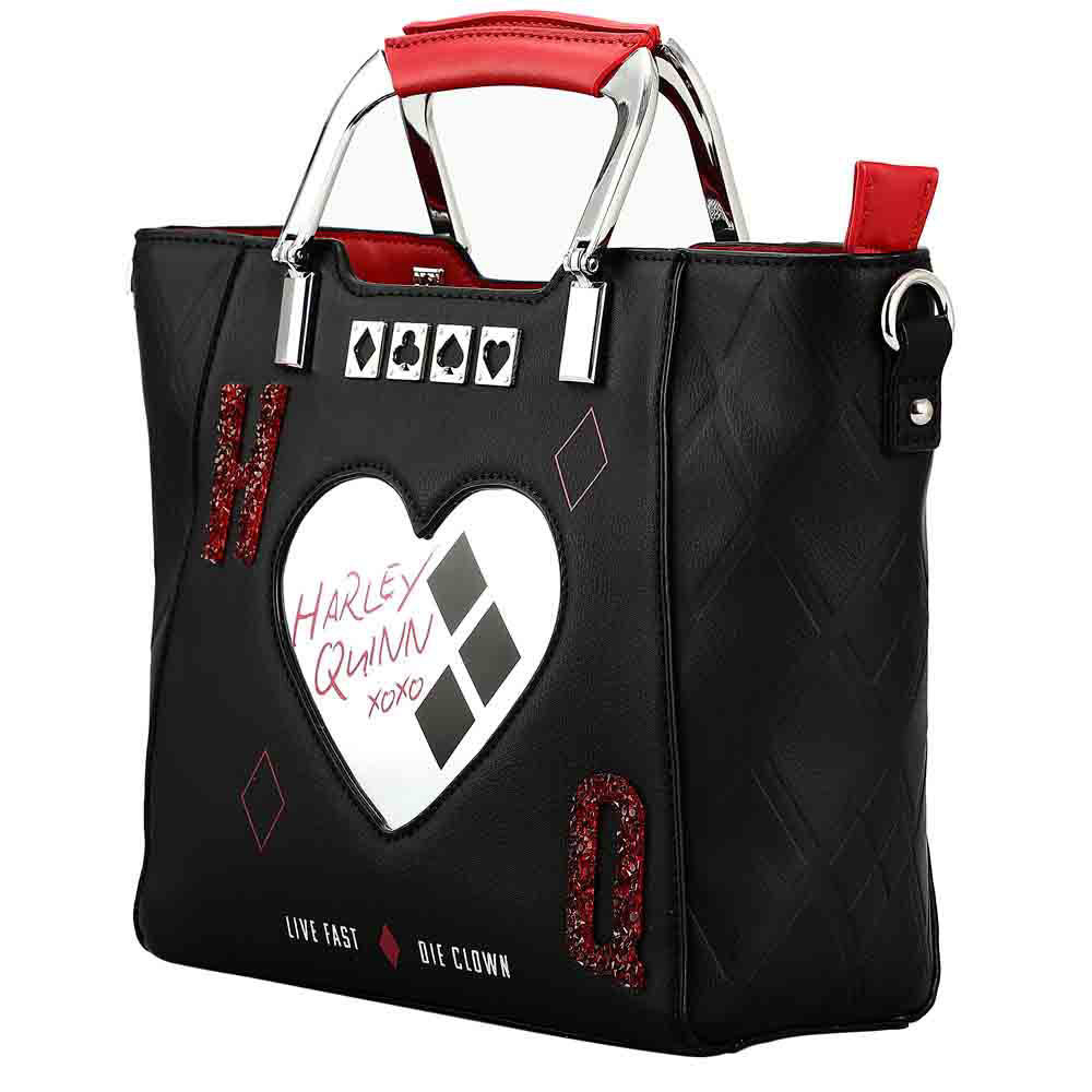 Bioworld DC Comics Suicide Squad Harley Quinn Metallic Heart Handbag