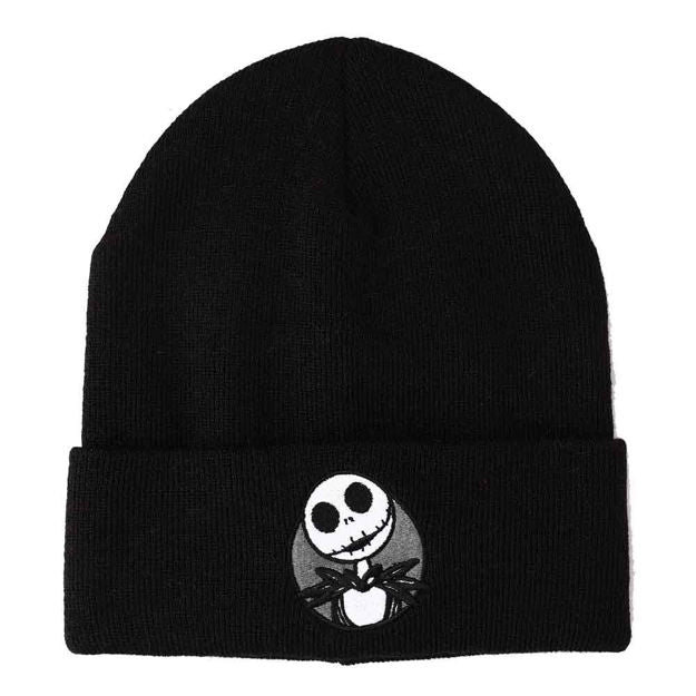 Bioworld Nightmare Before Christmas Jack Skellington Black Cuff Beanie Hat