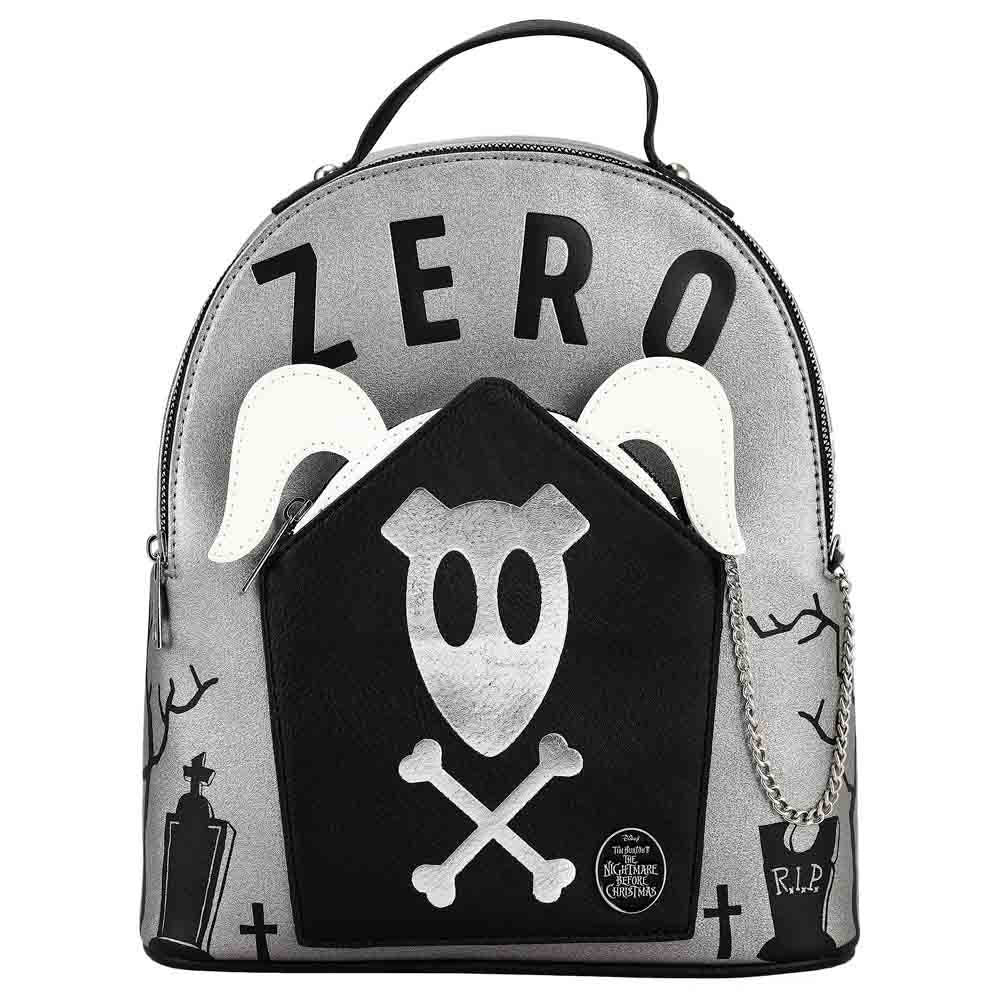 Bioworld Nightmare Before Christmas Zero Graveyard Metallic Mini Backpack with Removable Coin Pouch