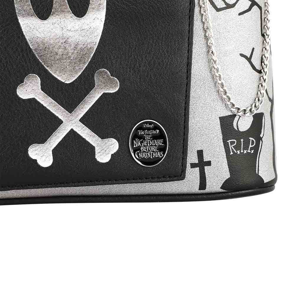 Bioworld Nightmare Before Christmas Zero Graveyard Metallic Mini Backpack with Removable Coin Pouch