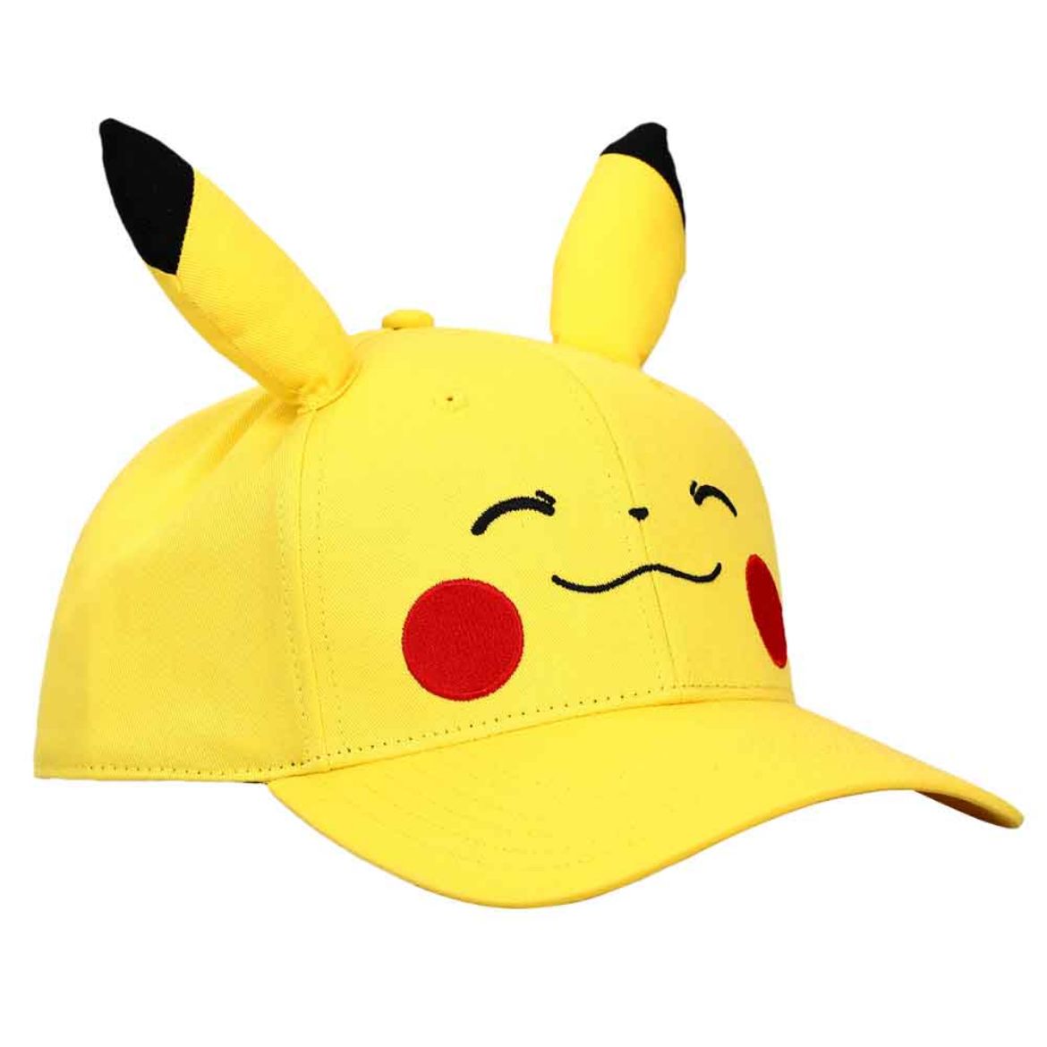 Bioworld Pokémon Pikachu Big Face Pre-Curved Bill Snapback Hat