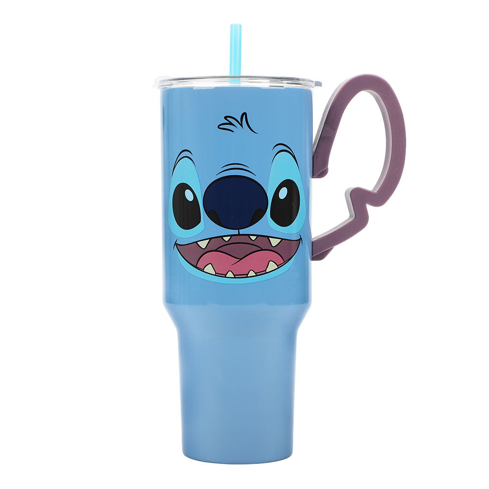 Bioworld Disney's Stitch With Sculpted Ears Handle 40 Oz Stainless Steel Tumbler