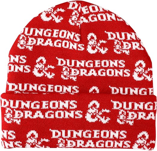 Bioworld Dungeons & Dragons Logo Red Cuff Beanie Winter Hat