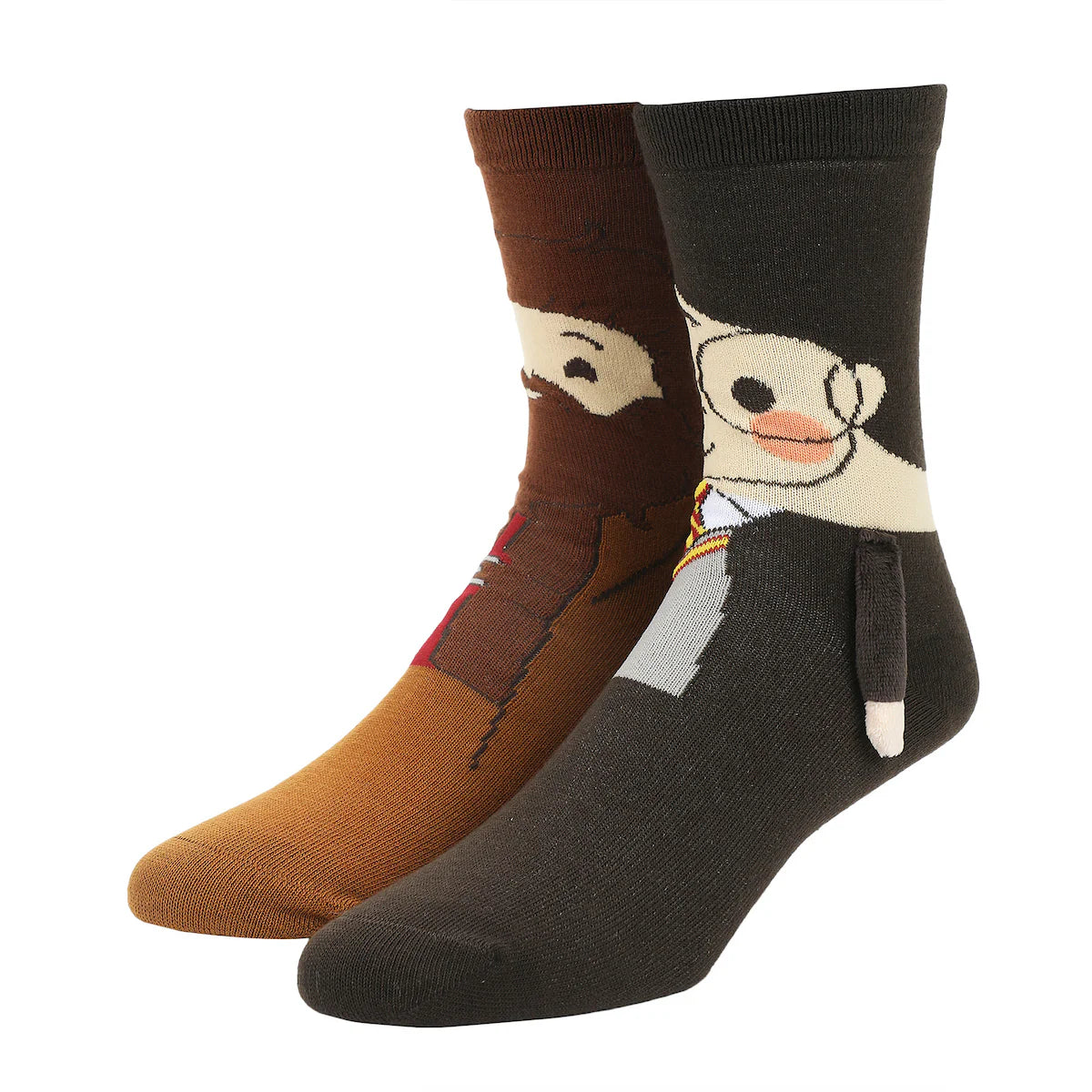 Bioworld Harry Potter Harry & Hagrid Crew Socks with Magnetic 3D Hands