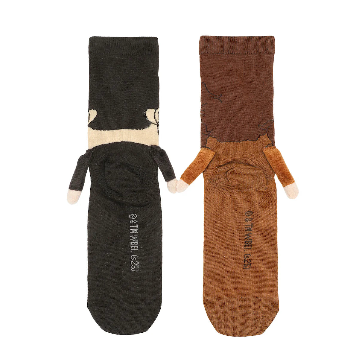 Bioworld Harry Potter Harry & Hagrid Crew Socks with Magnetic 3D Hands