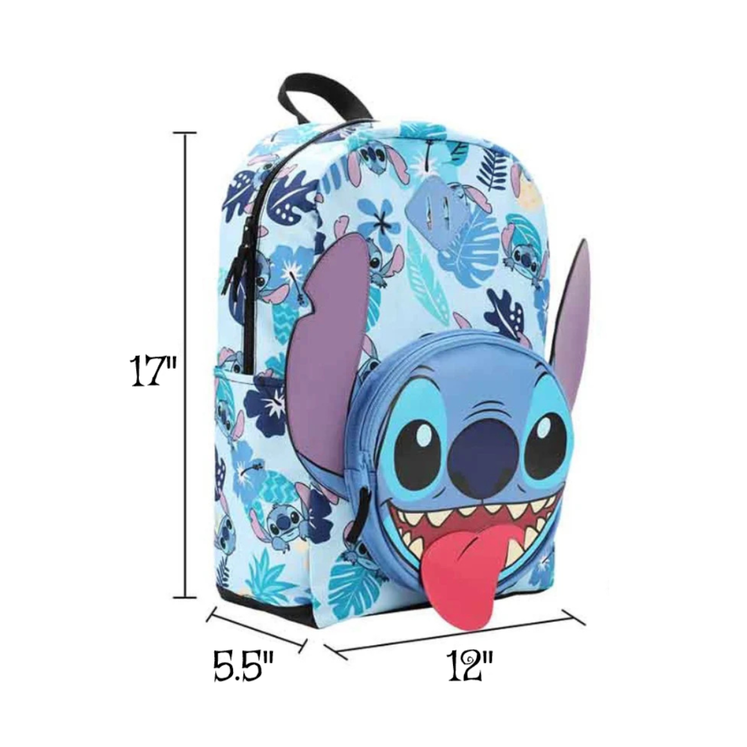 Bioworld Lilo & Stitch Big Face Stitch 3D 17" Backpack