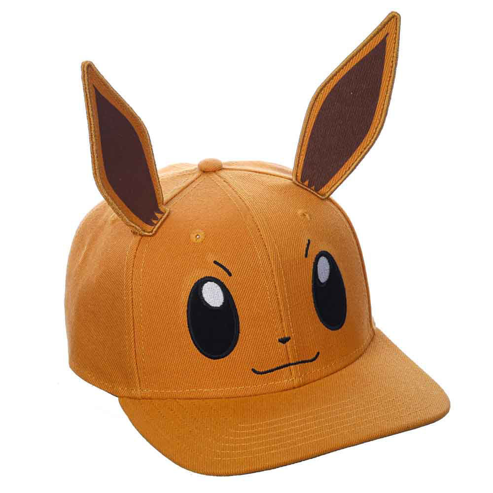 Bioworld Pokémon Eevee Big Face Pre-Curved Bill Snapback Cosplay Hat