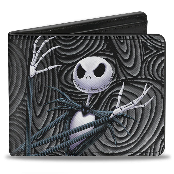 Buckle-Down Disney’s A Nightmare Before Christmas JACK Swirls Bifold Wallet