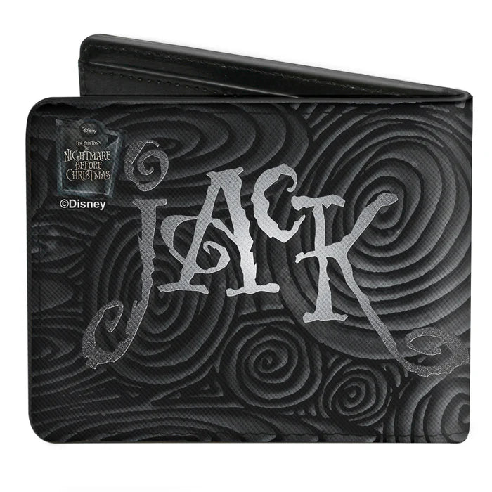 Buckle-Down Disney’s A Nightmare Before Christmas JACK Swirls Bifold Wallet