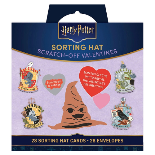 Harry Potter Hogwarts House Sorting Hat Scratch-Off Valentines by Insight Editions