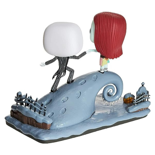 Movie Moment: Nightmare Before Christmas - Jack and Sally On The Hill Collectible Figure, Multicolor