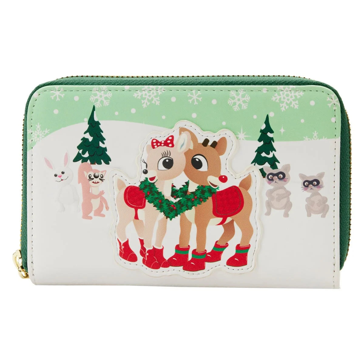 Loungefly Rudolph the Red-Nosed Reindeer Rudolph and Clarice Zip-Around Wallet