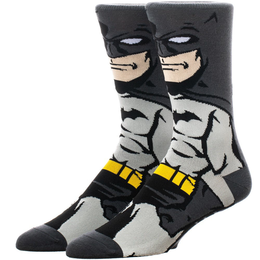 Bioworld DC Comics Batman Dark Knight 360 Graphic Print Crew Animigos Character Socks