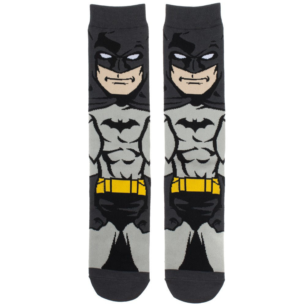 Bioworld DC Comics Batman Dark Knight 360 Graphic Print Crew Animigos Character Socks