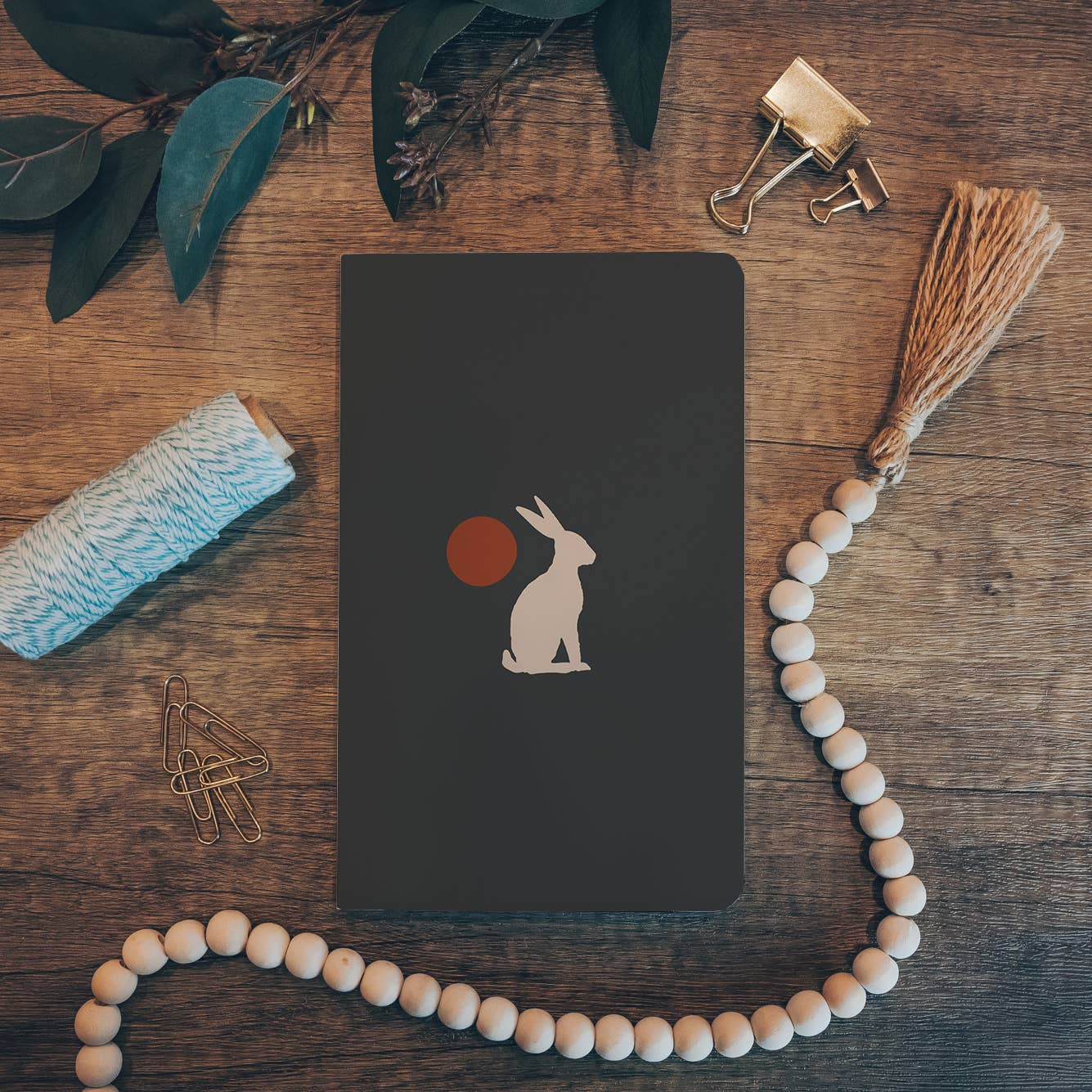 Sunset Hare Classic Layflat Notebook by Denik