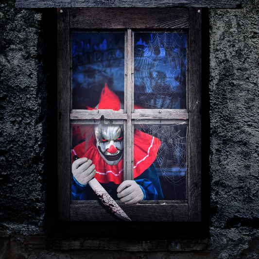 Halloween Clown Window Cover