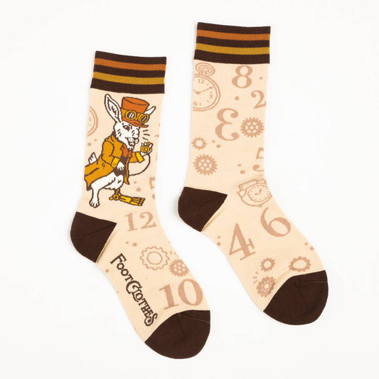 Foot Clothes Alice in Wonderland Inspired White Rabbit Socks