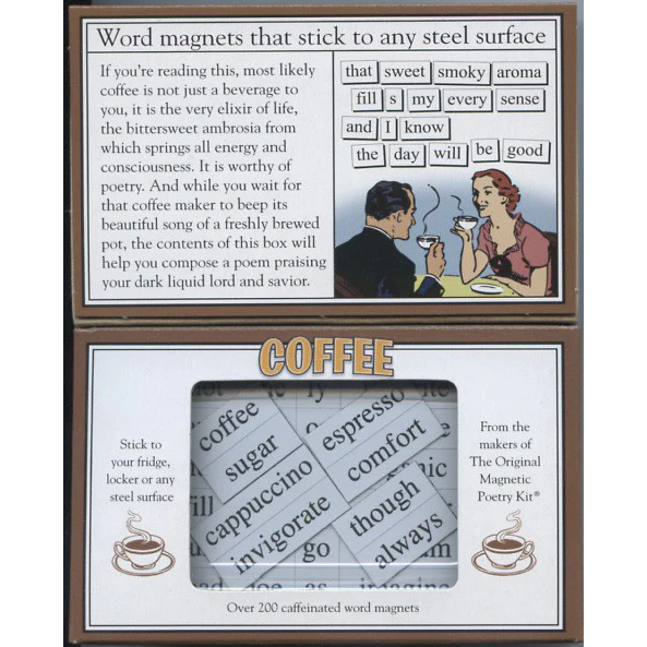 Magnetic Poetry Word Magnets Pack - Coffee