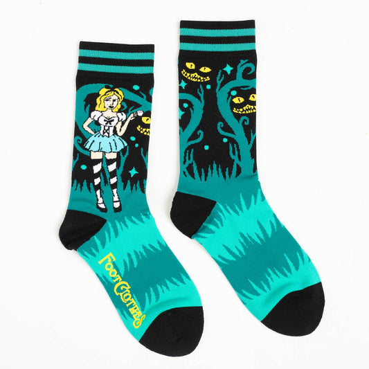Foot Clothes Alice's Adventures in Wonderland Inspired Gothic Beauty Socks