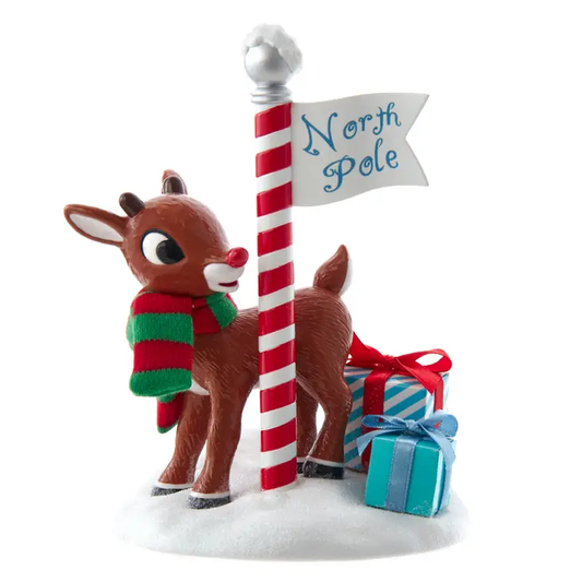 Rudolph The Red Nose Reindeer® North Pole Table Top Figurine by Kurt S. Adler